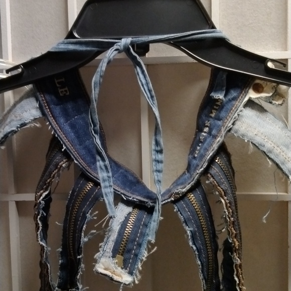 Zipper denim choker with matching zipper denim bracelet. - Picture 6 of 10